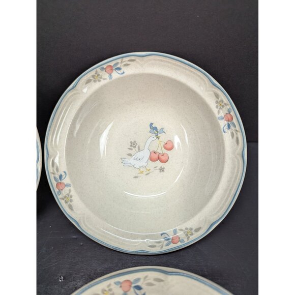 Vintage 1986 International Stoneware Japan Marmalade 6 1/2" Cereal Bowl Lot of 4 - Picture 3 of 8